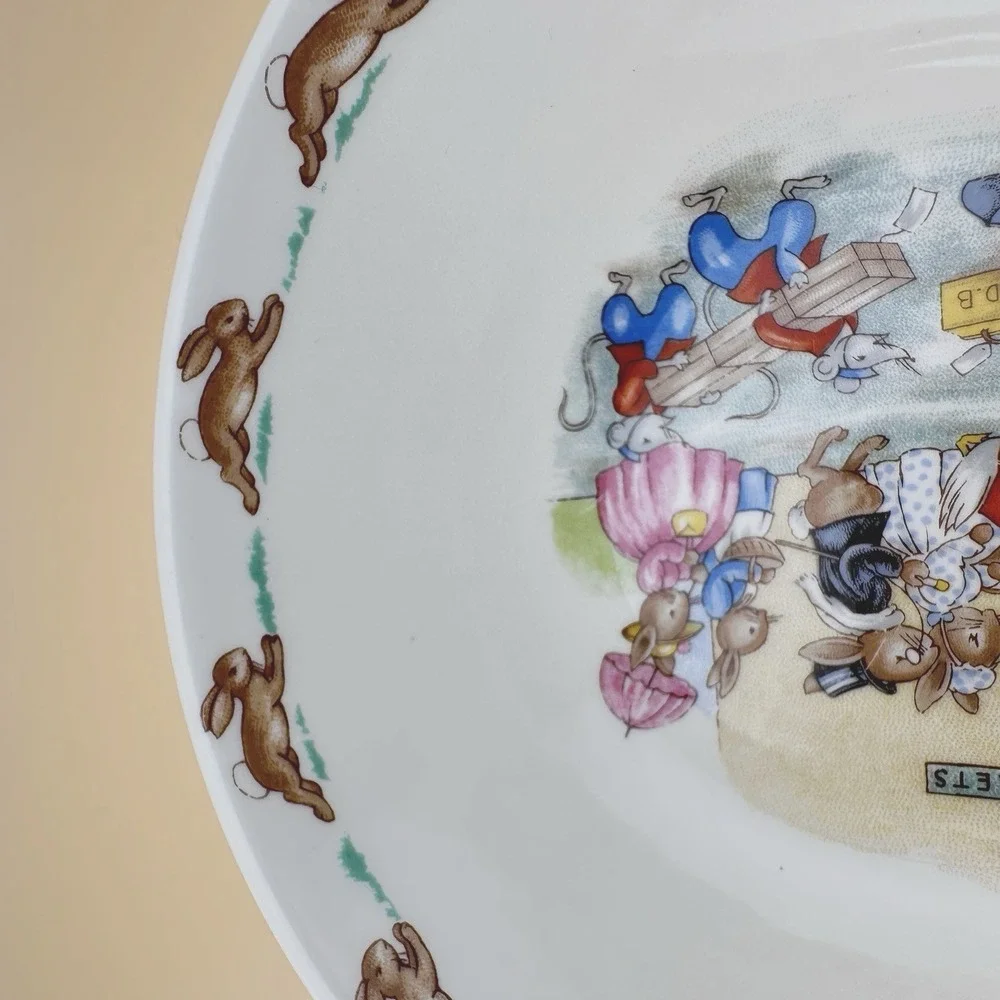 Royal Doulton Bunnykins English Fine Bone China Replacement Bowl Tickets EUC